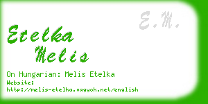 etelka melis business card